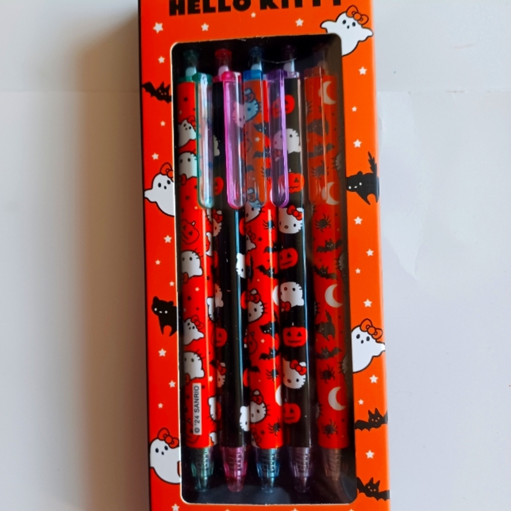 Hello kitty x Halloween gel pens set BNIP VHTF RARE